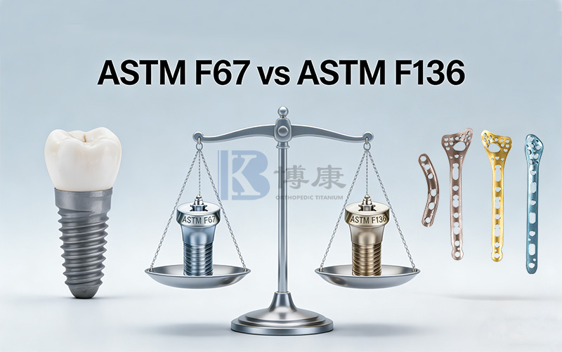 ASTM F67 vs ASTM F136: um guia abrangente para materiais médicos de titânio